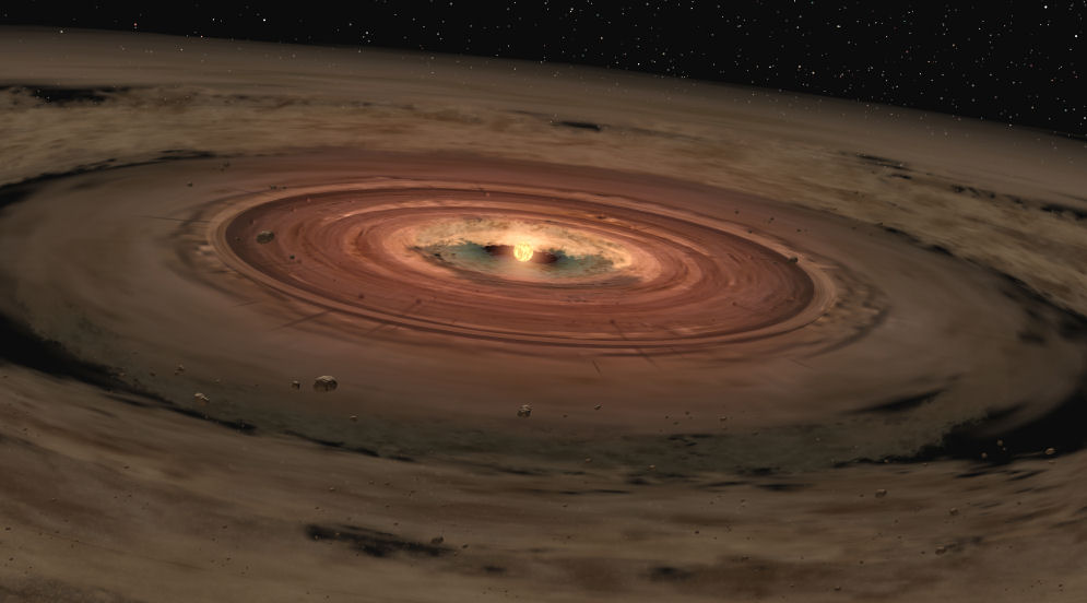 earth protoplanetary disk NASAsm (62K)