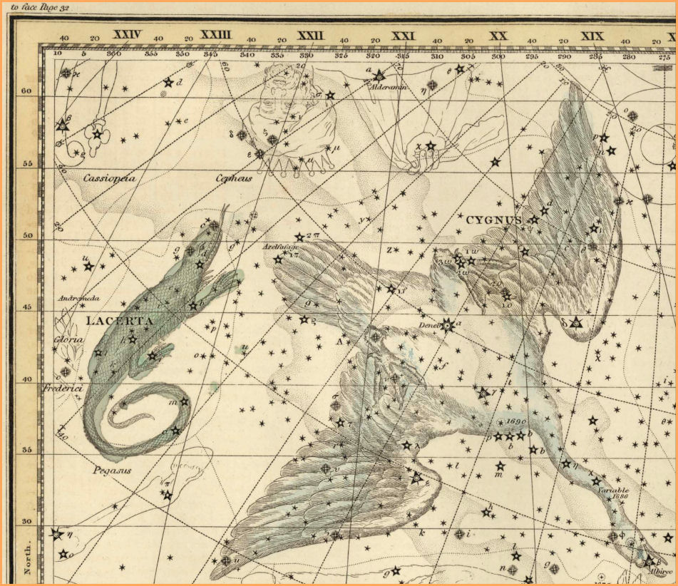 Древнее звездное небо. Созвездие лебедя на карте звездного неба. Атласы звёздного неба XVII века. Атлас звездного неба в древности. Старинный Звездный атлас созвездия.